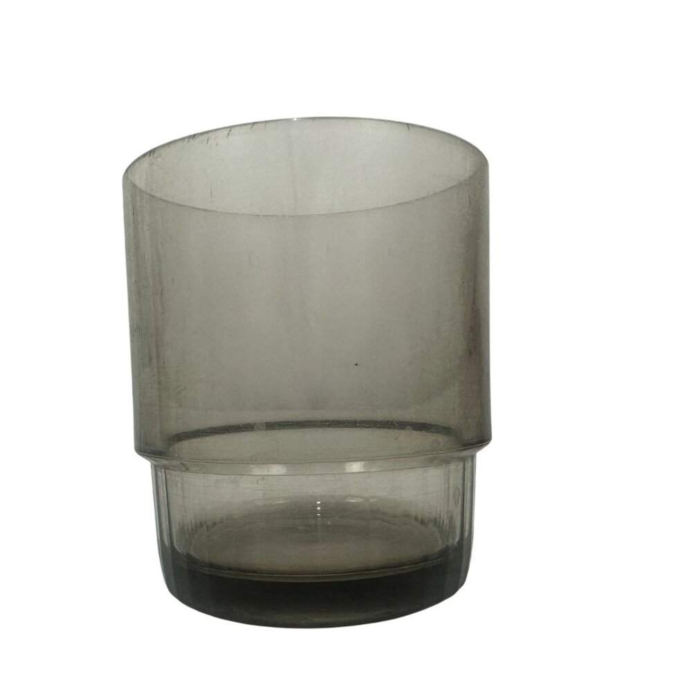 Tupperware Smoke Gray Plastic Stacking Cup Durable Vintage Kitchenware Drinkware